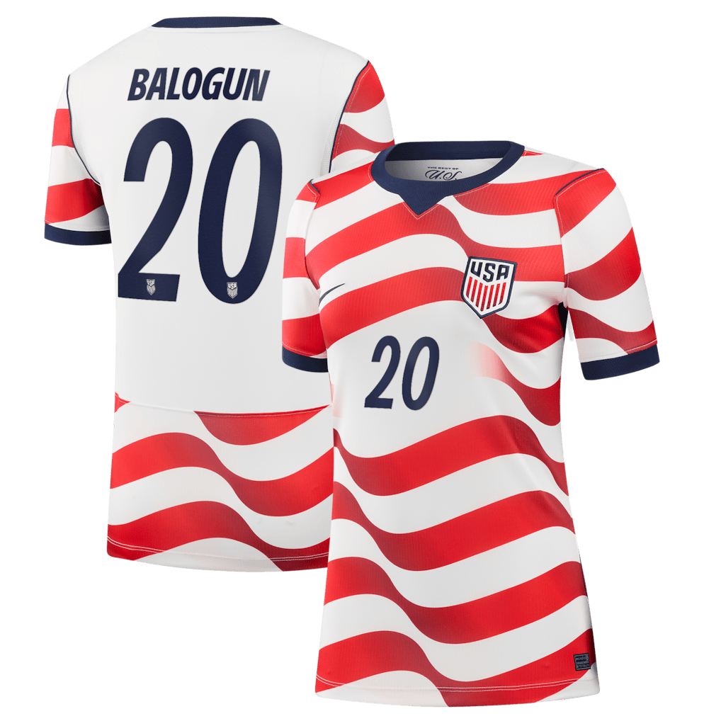 Folarin Balogun 20 USMNT Women's 2026 Home Stadium Jersey - White - Jersey Teams