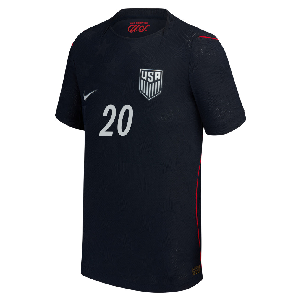 Folarin Balogun 20 USMNT Youth 2026 Away Match Jersey - Blue - Jersey Teams