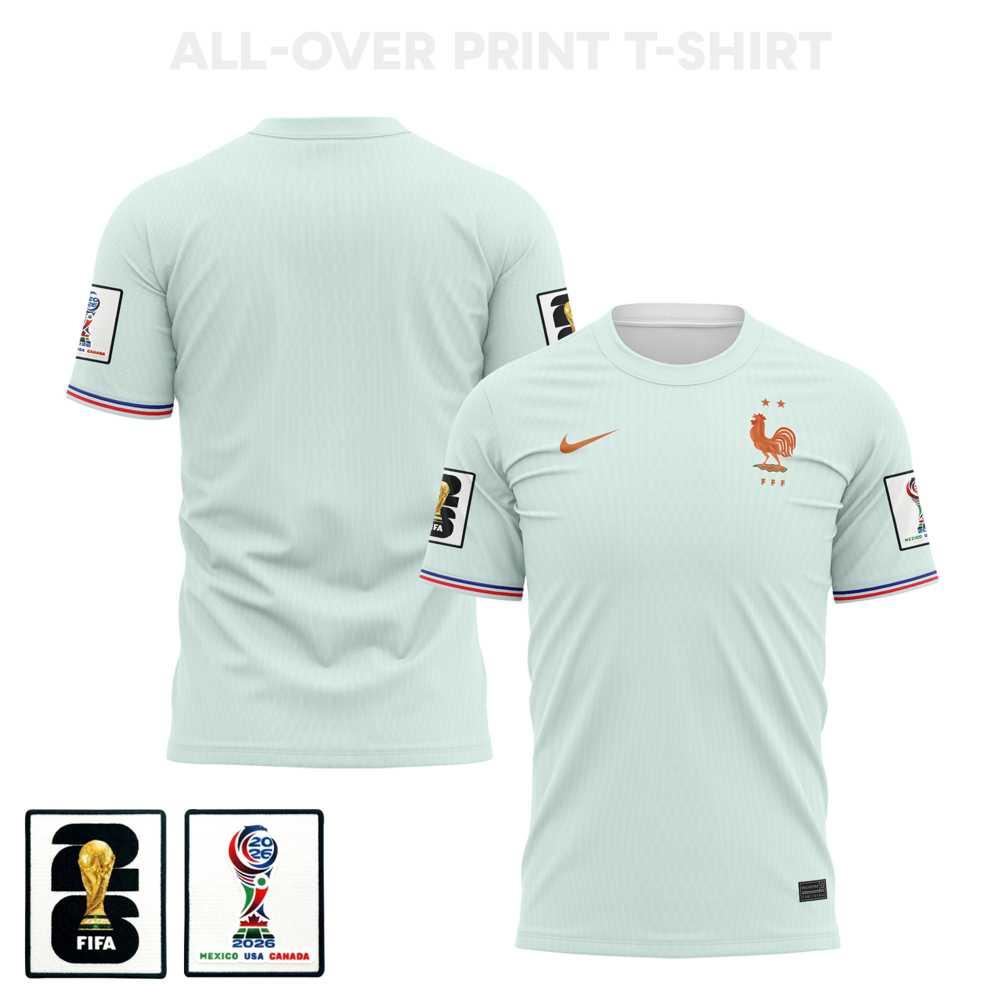 France 2026 Away 3D T-Shirt Fully Printed – Unisex, Green - Jersey Teams