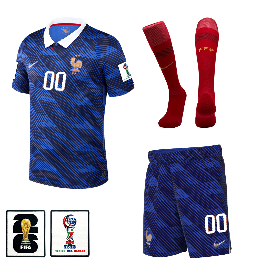 France 2026 Home Men Kit Set – Personalized – Blue – Jersey Teams