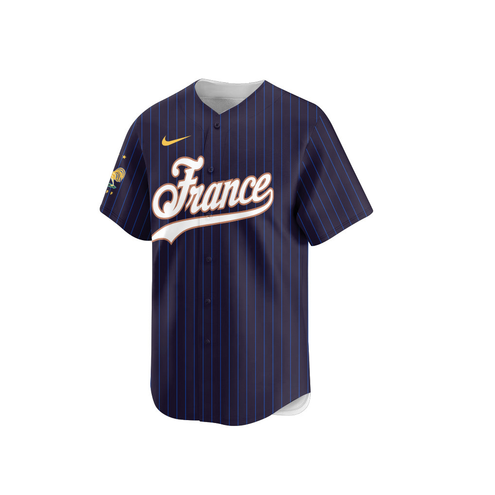 France 2026 Inspired Retro Soccer Baseball Jersey – Full Print - Jersey Teams