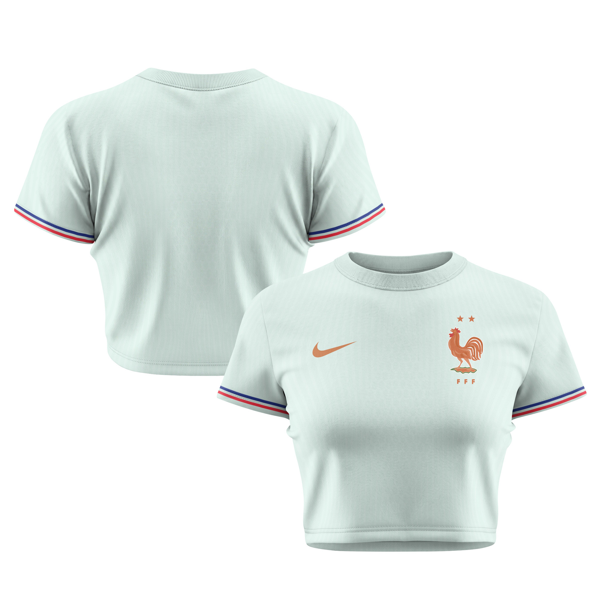 France 2026 Women's Away All-Over Print Cropped Jersey - Green - Jersey Teams