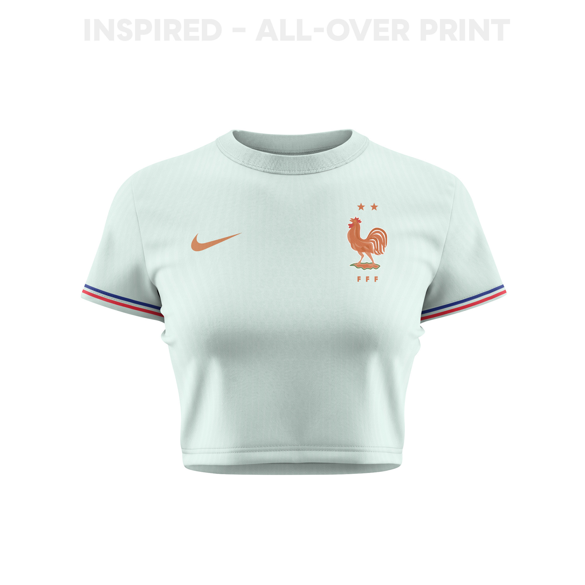 France 2026 Women's Away All-Over Print Cropped Jersey - Green - Jersey Teams