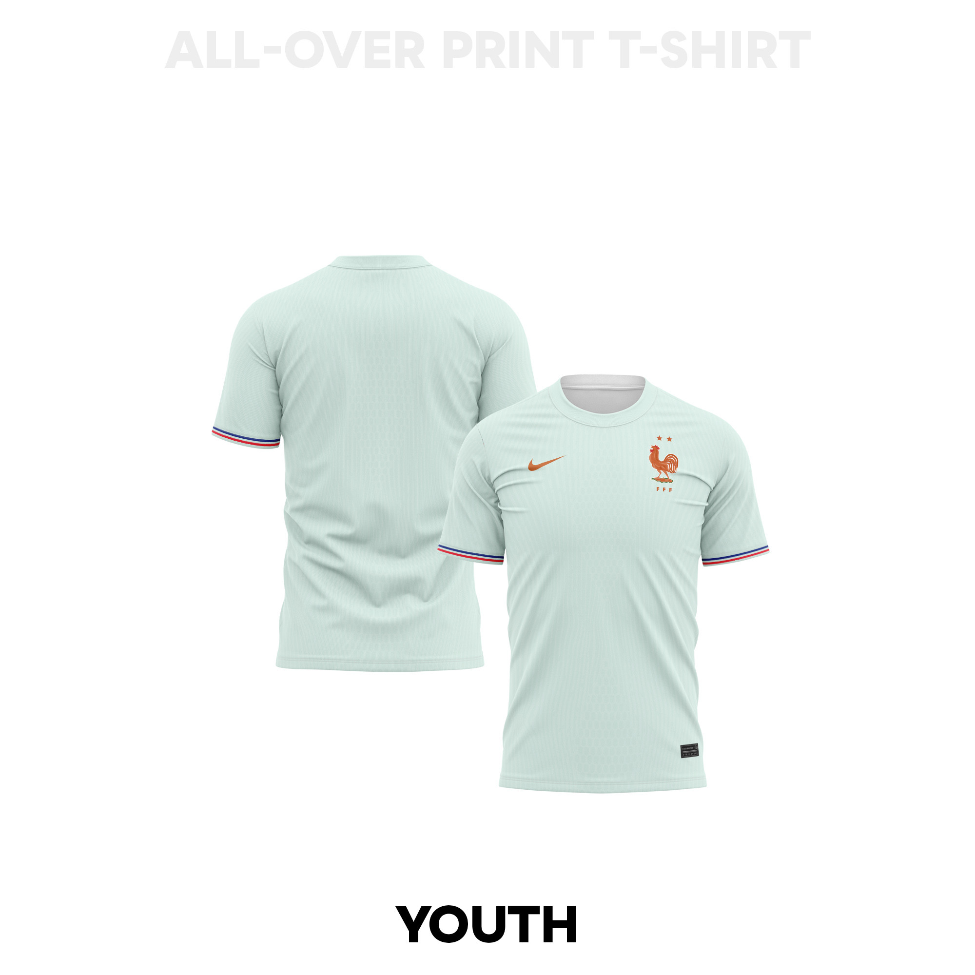 France 2026 Youth Away 3D T-shirt Fully Printed – Green - Jersey Teams