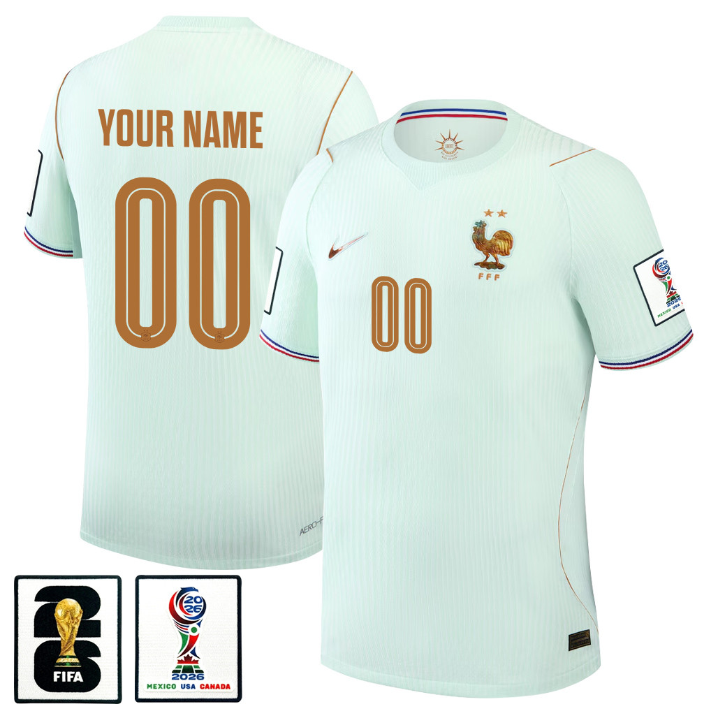 France National Team 2026 x World Cup Patch Away Jersey - Personalized - Green, Men - Jersey Teams