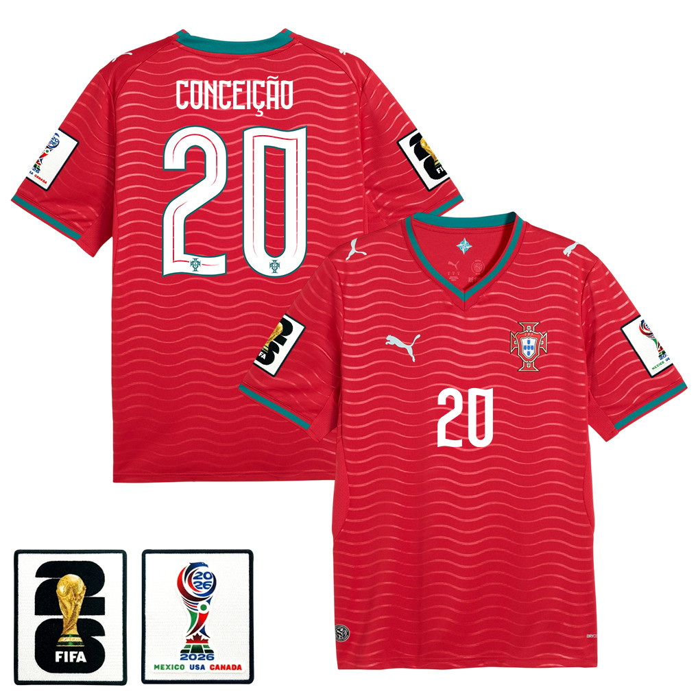 Francisco Conceição 20 Portugal National Team 2026 x World Cup Patch Home Jersey - Red, Men - Jersey Teams
