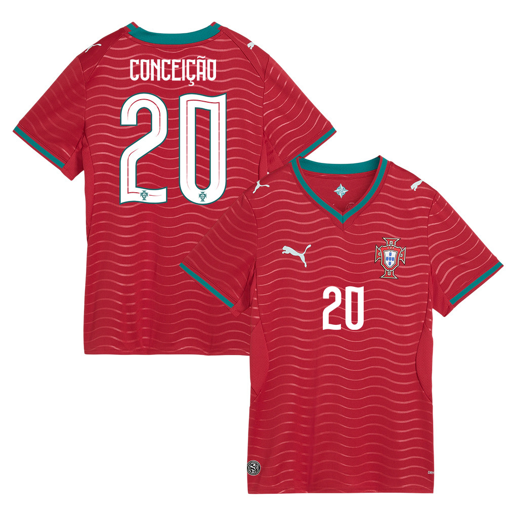 Francisco Conceição 20 Women's Portugal National Team 2026 Home Jersey - Red - Jersey Teams