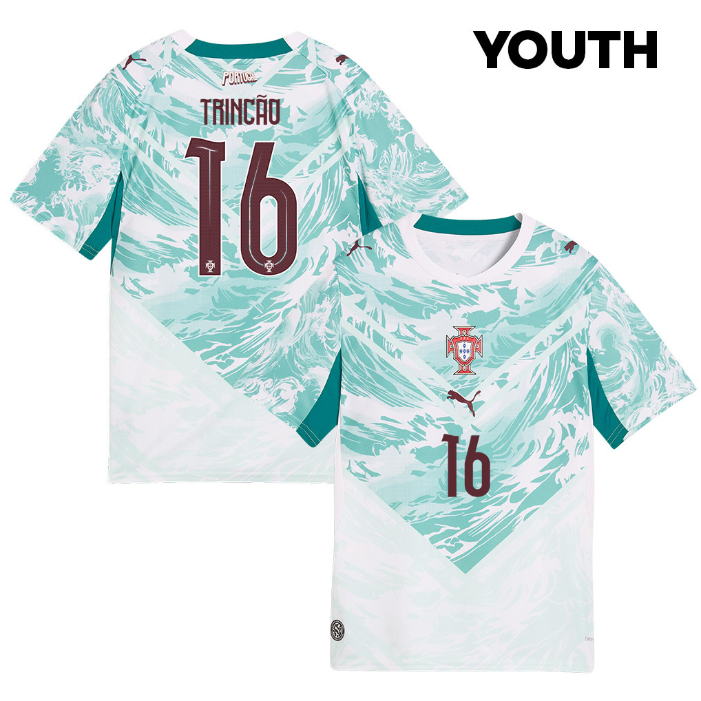Francisco Trincão 16 Youth Portugal National Team 2026 Away Jersey - White - Jersey Teams