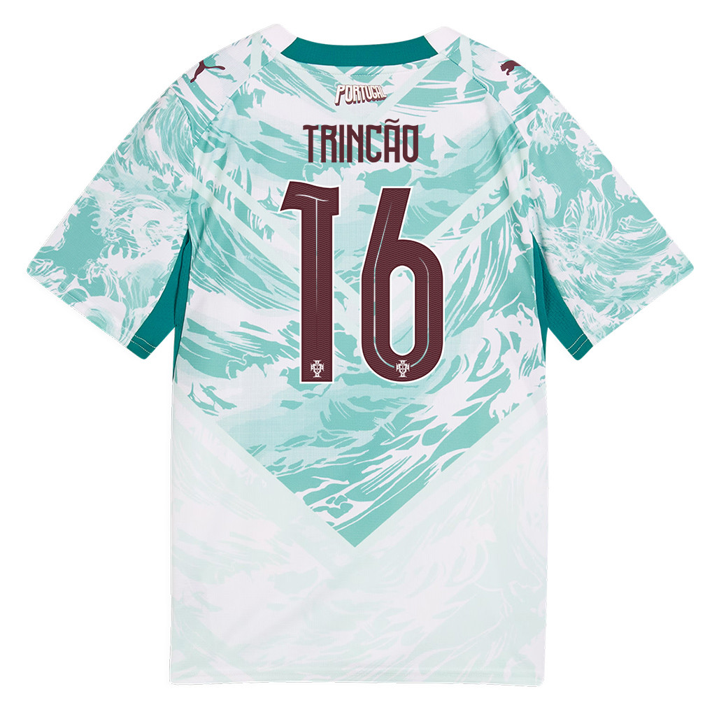 Francisco Trincão 16 Youth Portugal National Team 2026 Away Jersey - White - Jersey Teams