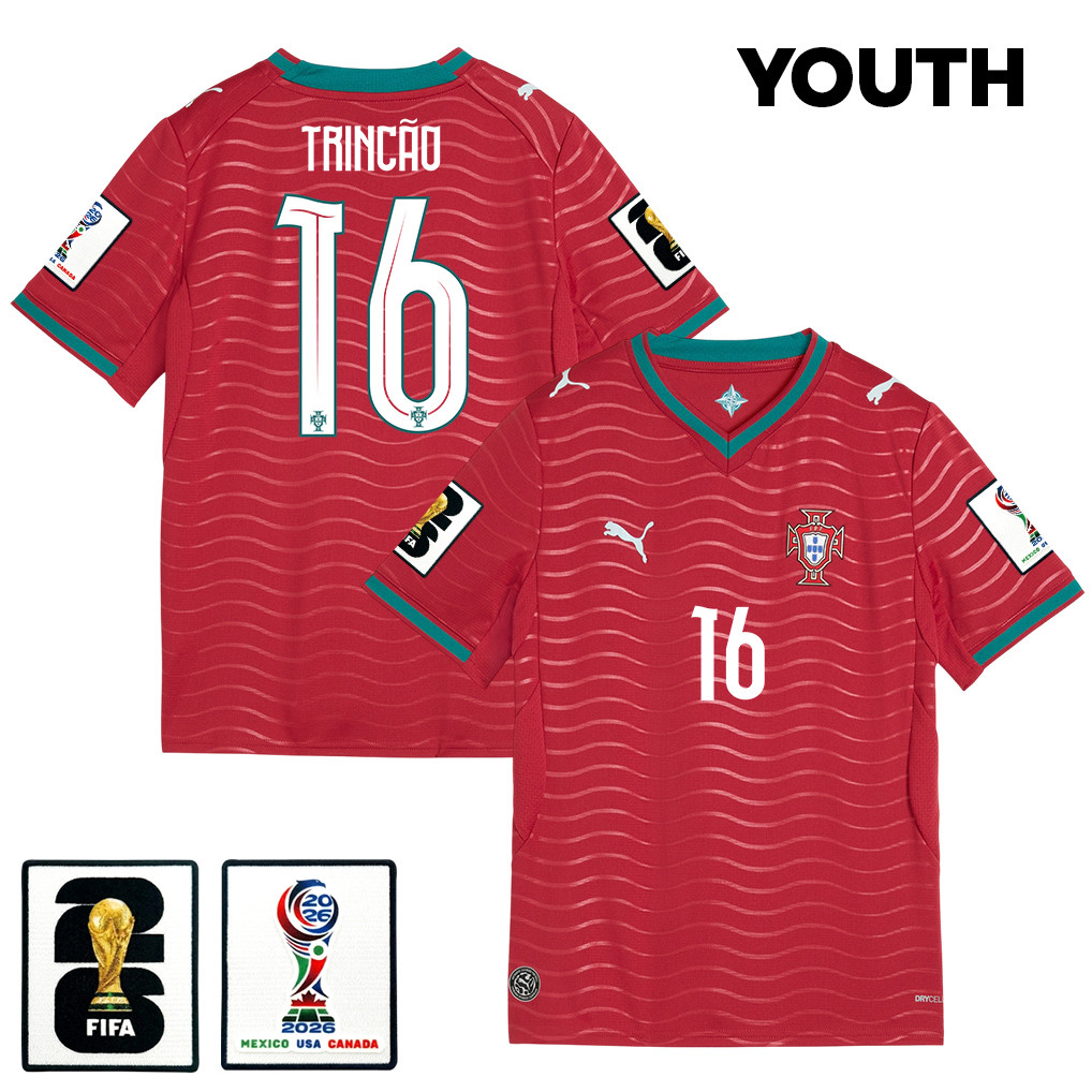 Francisco Trincão 16 Youth Portugal National Team 2026 Home Jersey – Red – Jersey Teams