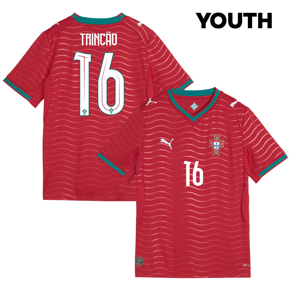 Francisco Trincão 16 Youth Portugal National Team 2026 Home Jersey - Red - Jersey Teams