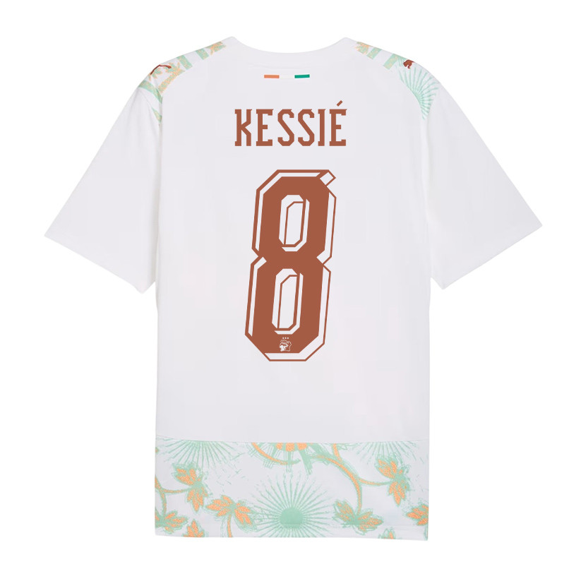 Franck Kessié 8 Ivory Coast National Team 2026 Away Jersey - White, Men - Jersey Teams