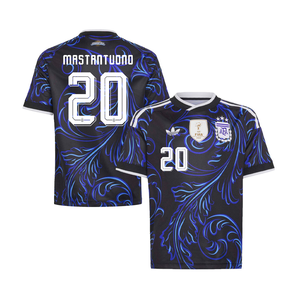 Franco Mastantuono 20 Youth Argentina National Team 2026 Away Jersey - Black - Jersey Teams