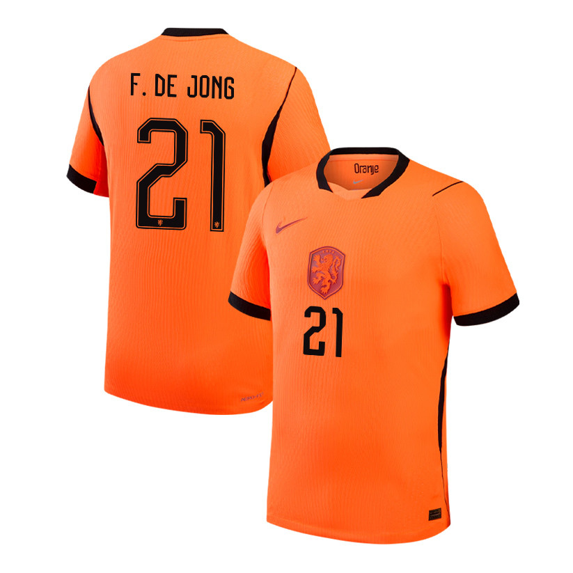 Frenkie de Jong 21 Netherlands National Team 2026 Home Jersey - Orange, Men - Jersey Teams