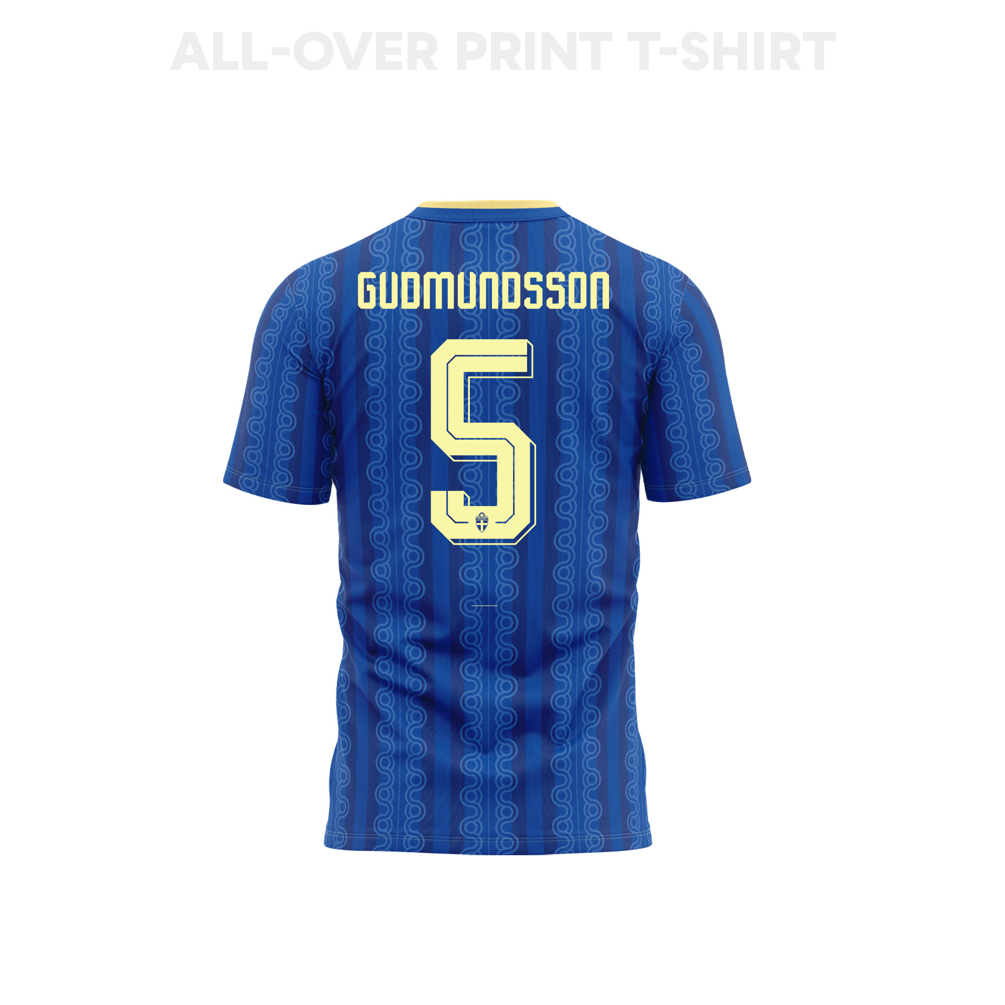 Gabriel Gudmundsson 5 Sweden 2026 Away 3D T-Shirt Fully Printed – Unisex, Blue - Jersey Teams