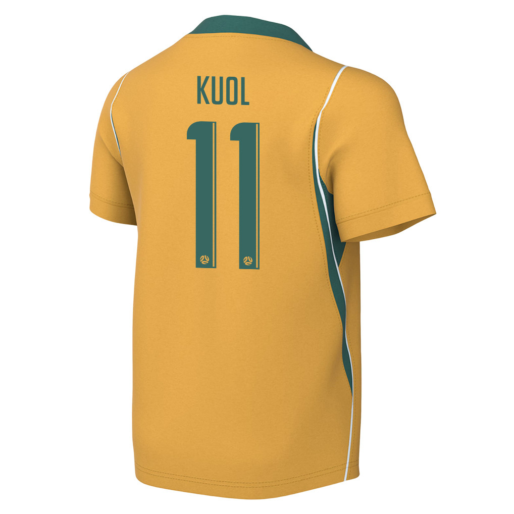 Garang Kuol 11 Youth Australia National Team 2026 Home Jersey - Yellow - Jersey Teams
