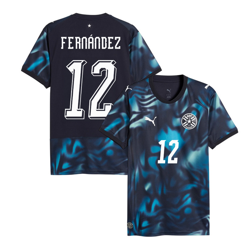 Gatito Fernández 12 Paraguay National Team 2026 Away Jersey - Navy, Men - Jersey Teams