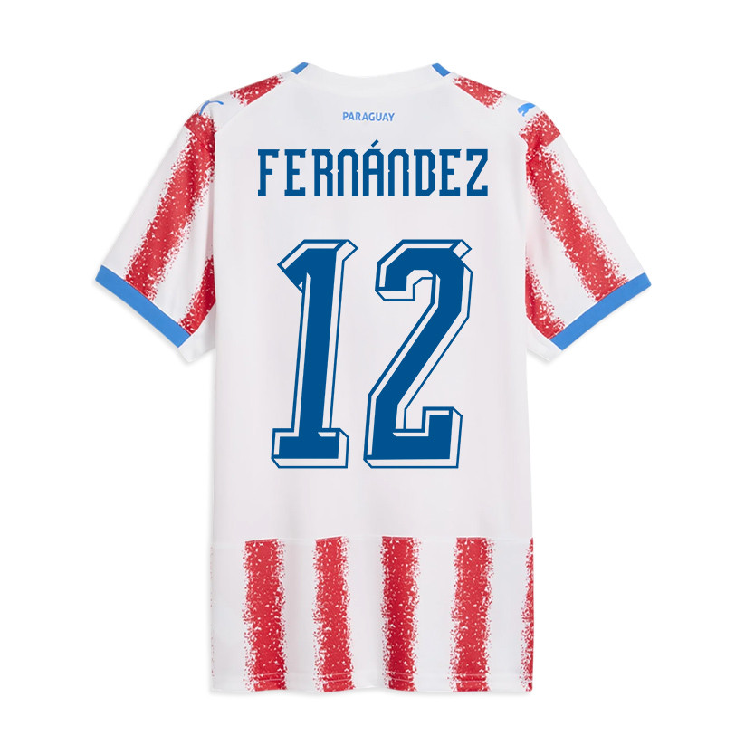 Gatito Fernández 12 Paraguay National Team 2026 Home Jersey - White/Red, Men - Jersey Teams