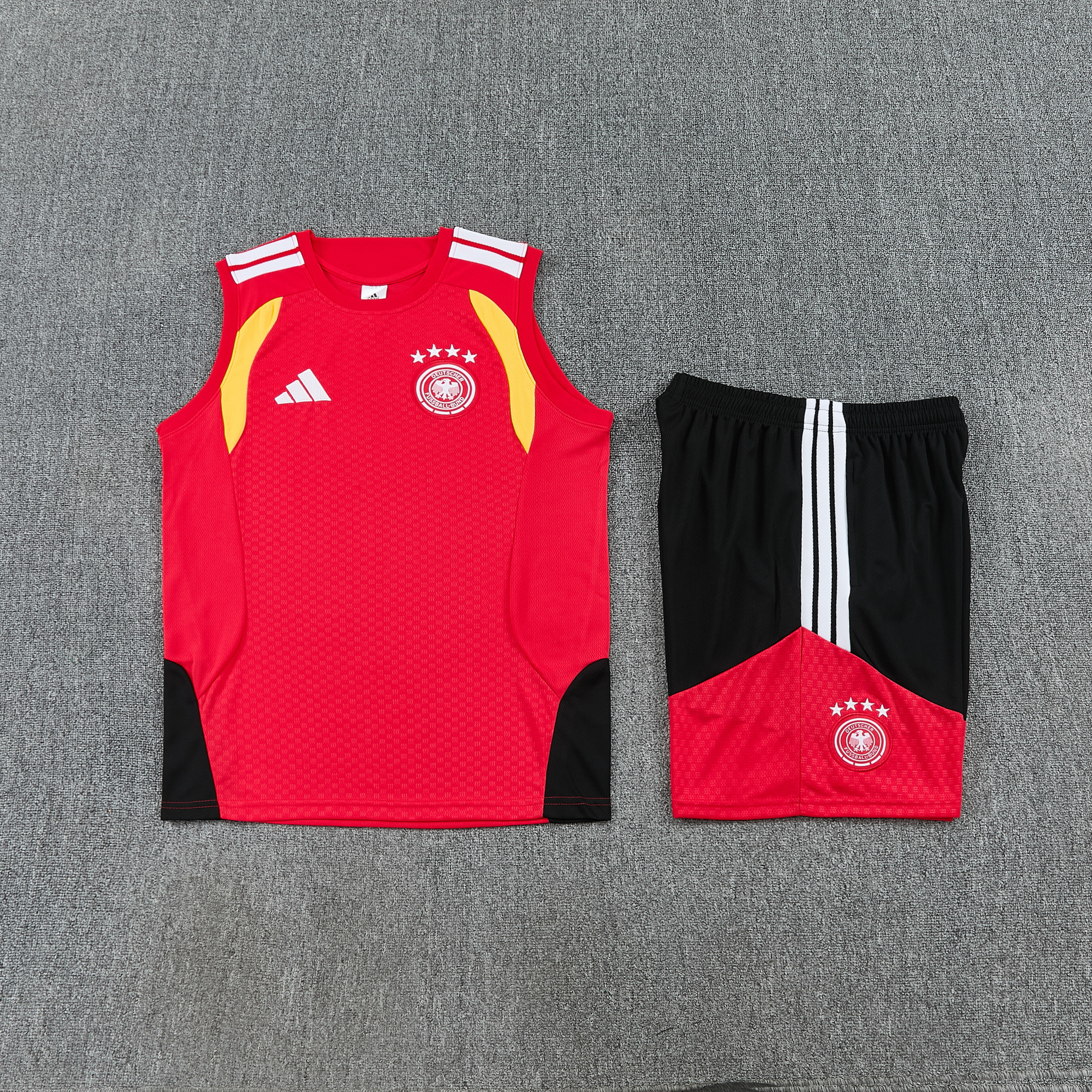 Germany 2026-27 Sleeveless Training Set Men Soccer Kit – Red - Jersey Teams