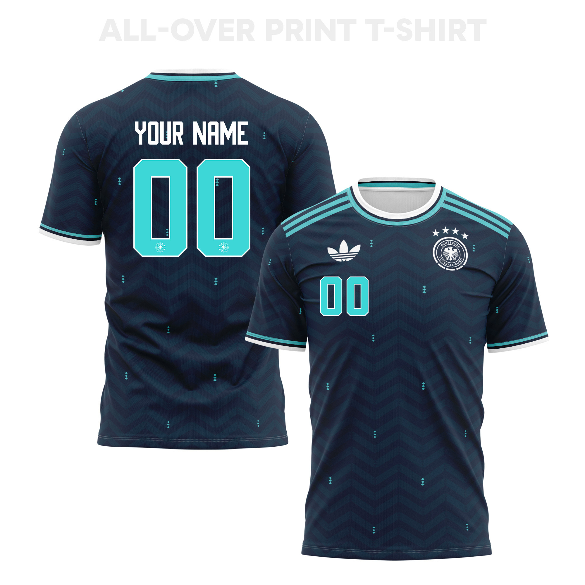 Germany 2026 Home 3D T-shirt Fully Printed – Personalized – Unisex, Navy - Jersey Teams