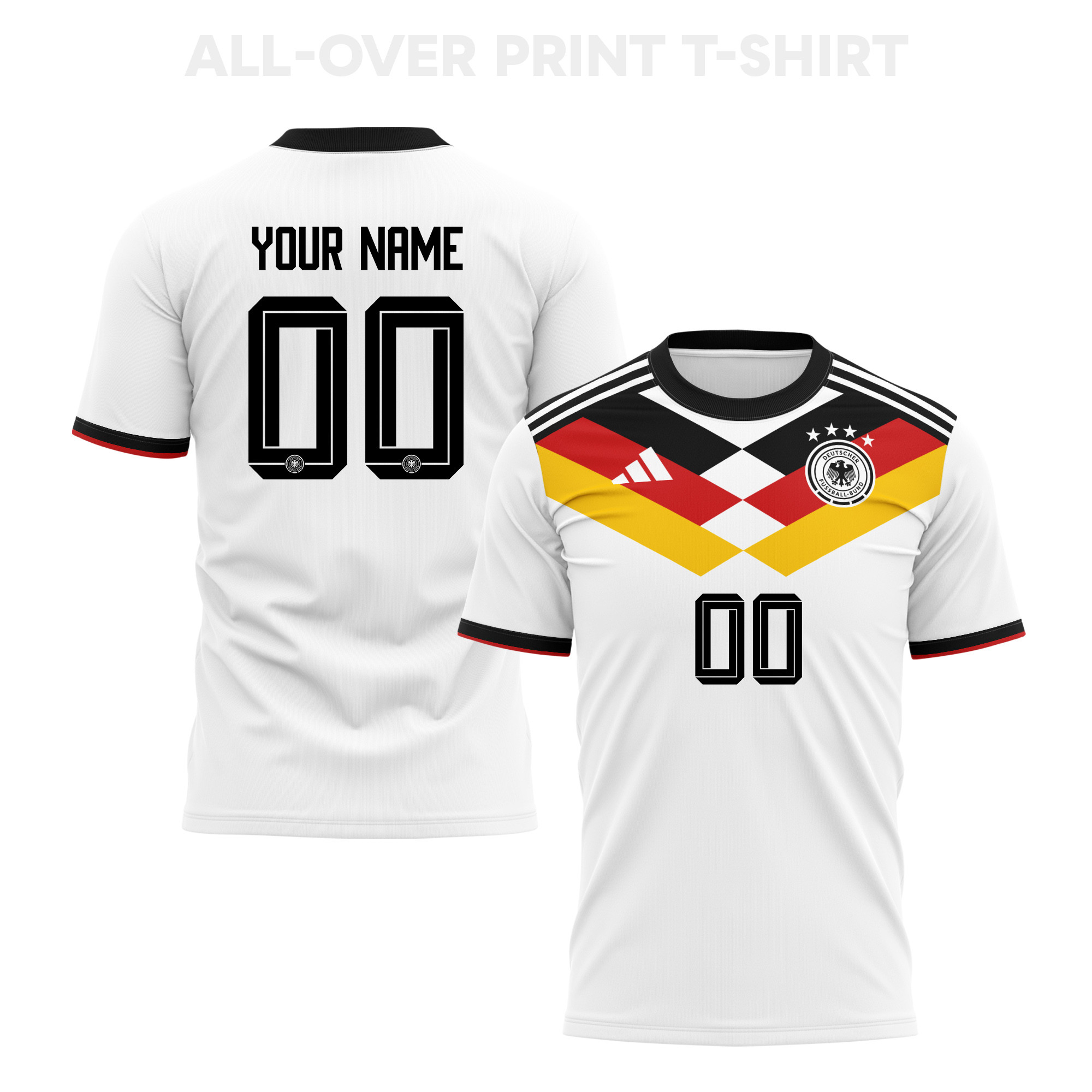 Germany 2026 Home 3D T-shirt Fully Printed – Personalized – Unisex, White - Jersey Teams