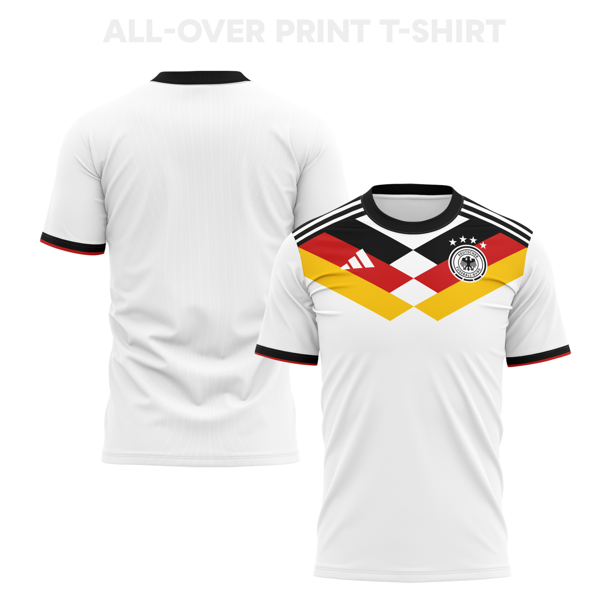 Germany 2026 Home 3D T-Shirt Fully Printed – Unisex, White - Jersey Teams