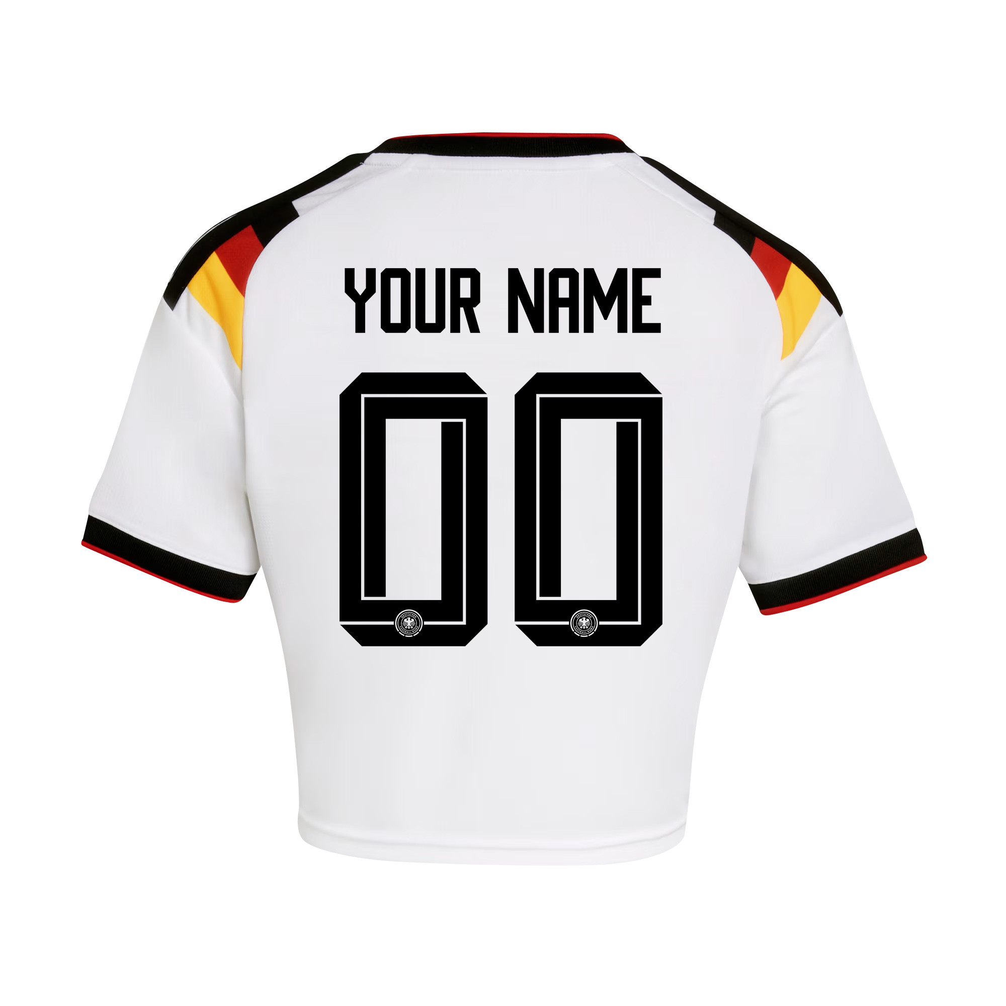 Germany 2026 Home Personalized Women’s Cropped Jersey - White - Jersey Teams