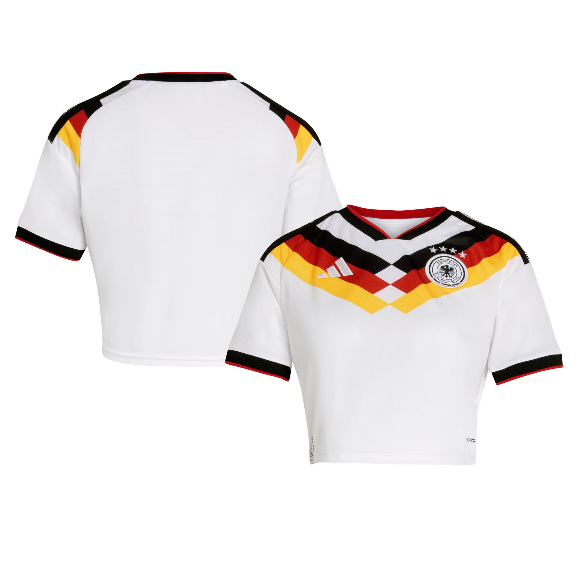 Germany 2026 Home Women’s Cropped Jersey - White - Jersey Teams