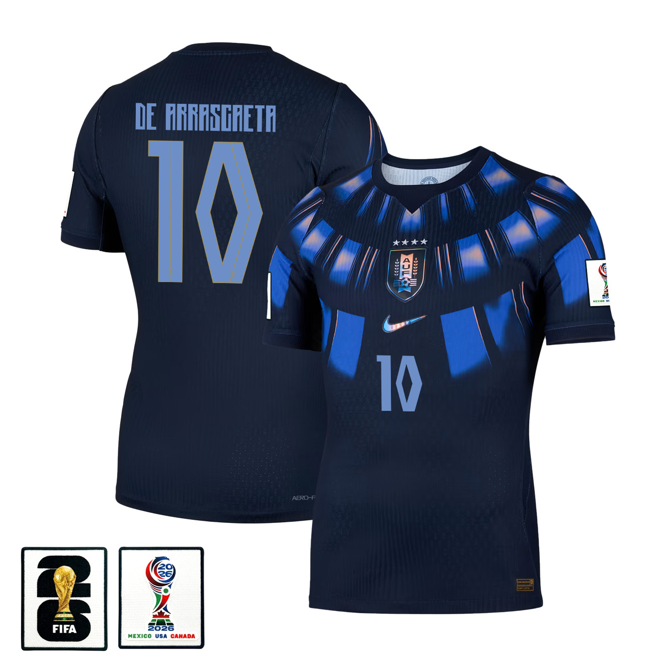 Giorgian de Arrascaeta 10 Uruguay National Team 2026 Away Jersey - Navy, Men - Jersey Teams