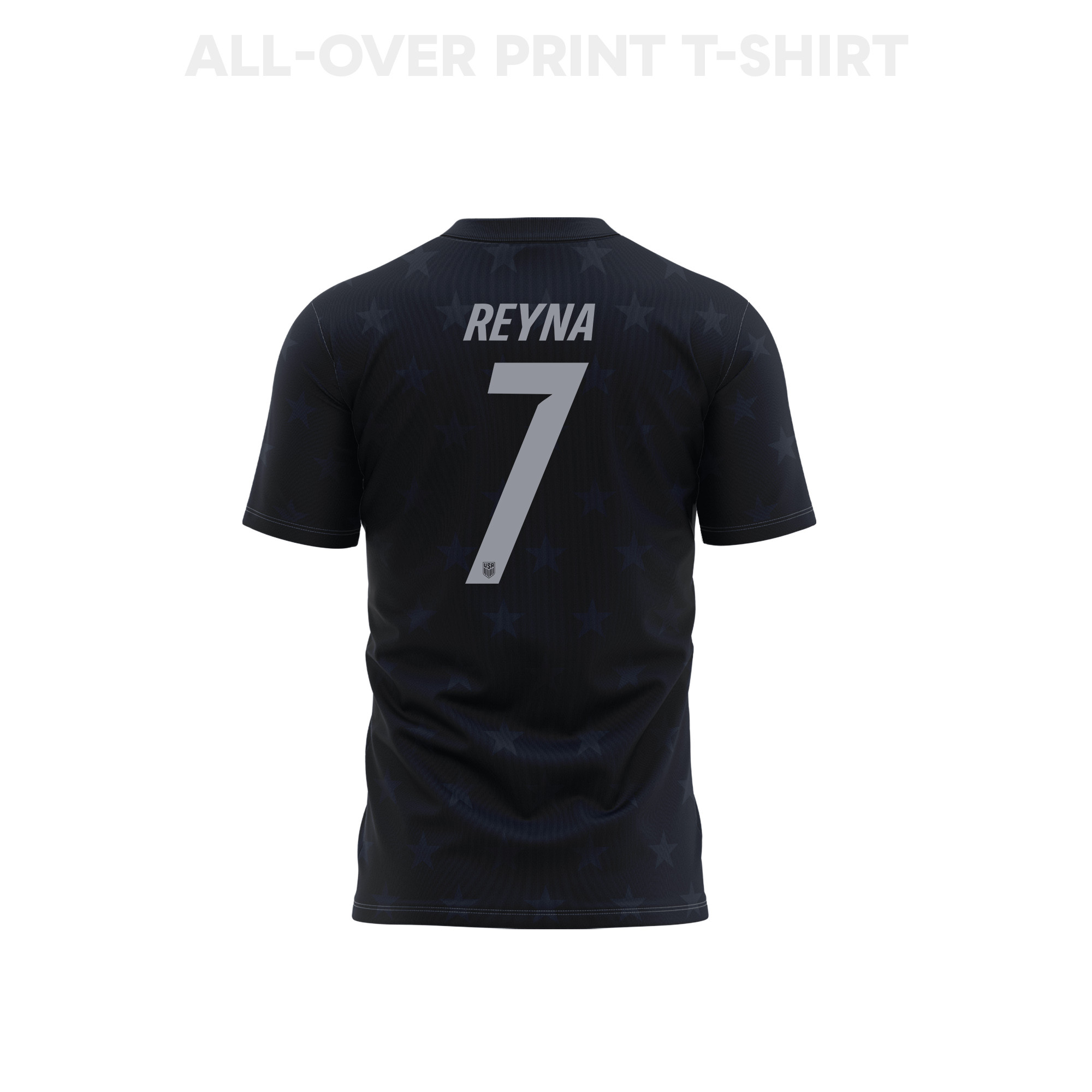 Giovanni Reyna 7 USMNT 2026 Away 3D T-Shirt Fully Printed – Unisex, Black - Jersey Teams