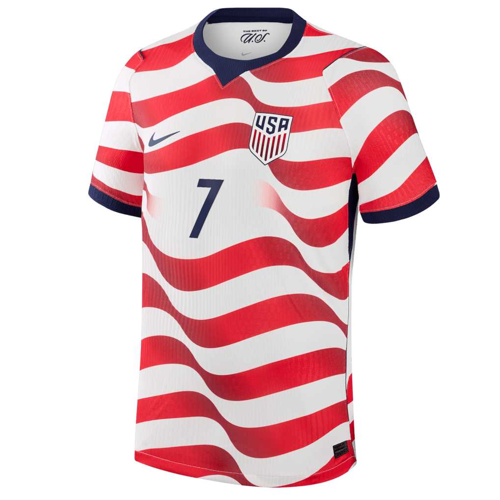 Giovanni Reyna 7 USMNT 2026 Home Match Jersey – White, Men – Jersey Teams