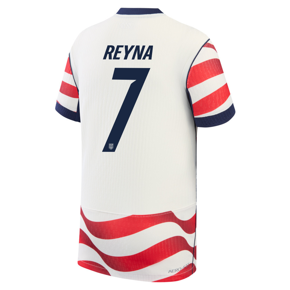 Giovanni Reyna 7 USMNT Youth 2026 Home Match Jersey - White - Jersey Teams