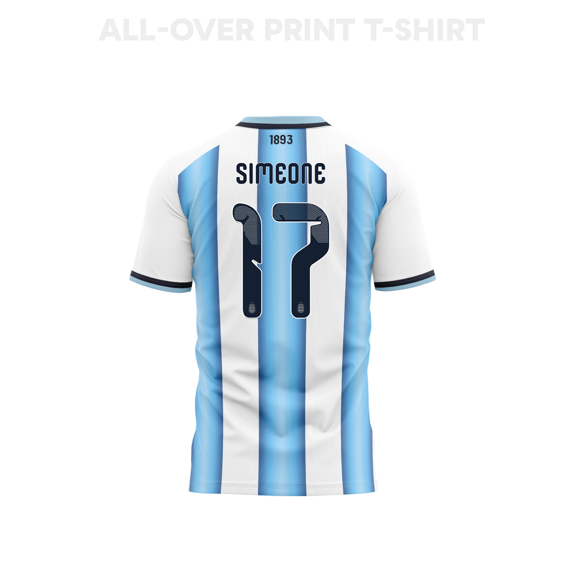 Giuliano Simeone 17 Argentina 2026 Home 3D T-Shirt Fully Printed – Unisex, White - Jersey Teams