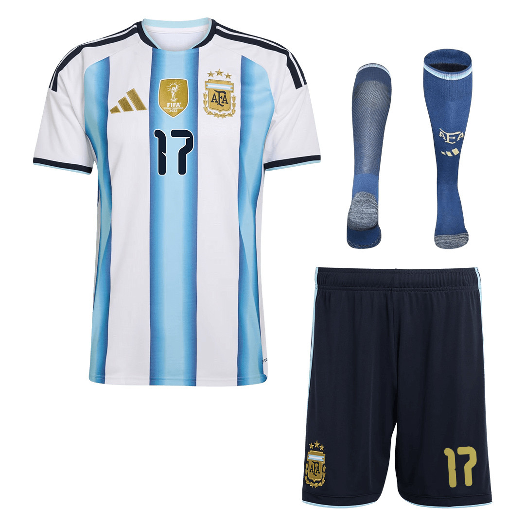 Giuliano Simeone 17 Argentina 2026 Home Men Kit Set – White - Jersey Teams