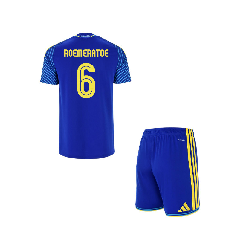 Godfried Roemeratoe 6 Curacao 2026 YOUTH Home Jersey & Shorts Set - Blue - Jersey Teams