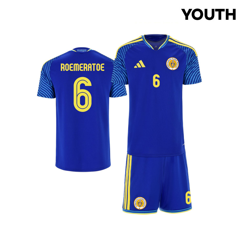 Godfried Roemeratoe 6 Curacao 2026 YOUTH Home Jersey & Shorts Set - Blue - Jersey Teams