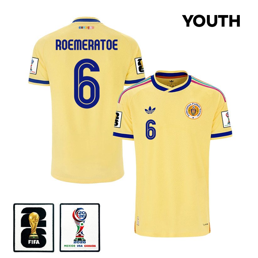 Godfried Roemeratoe 6 Youth Curaçao National Team 2026 Away Jersey – Yellow – Jersey Teams