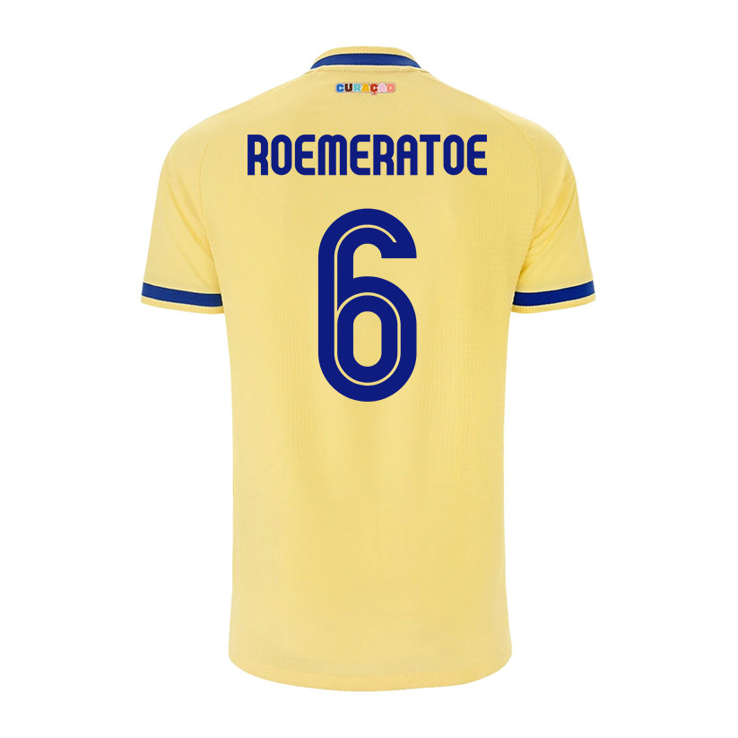 Godfried Roemeratoe 6 Youth Curaçao National Team 2026 Away Jersey - Yellow - Jersey Teams