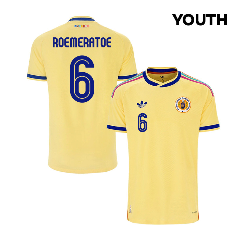 Godfried Roemeratoe 6 Youth Curaçao National Team 2026 Away Jersey - Yellow - Jersey Teams
