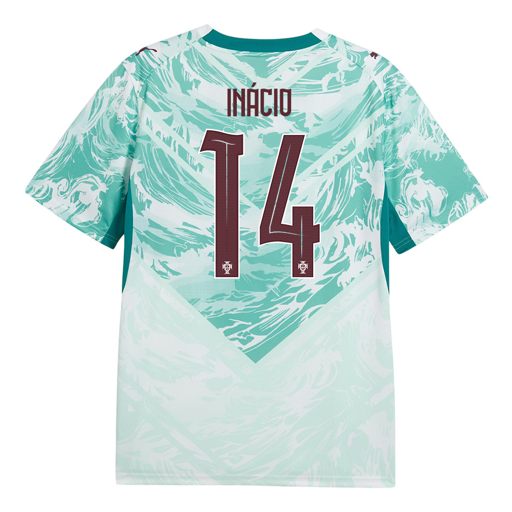 Gonçalo Inácio 14 Portugal National Team 2026 Away Jersey - White, Men - Jersey Teams