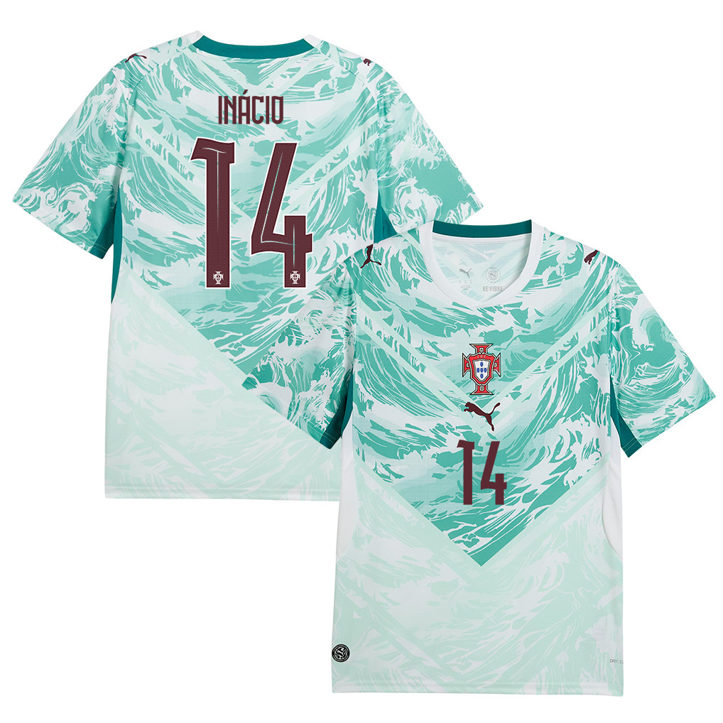 Gonçalo Inácio 14 Portugal National Team 2026 Away Jersey - White, Men - Jersey Teams