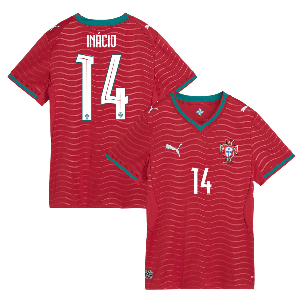 Gonçalo Inácio 14 Women's Portugal National Team 2026 Home Jersey - Red - Jersey Teams