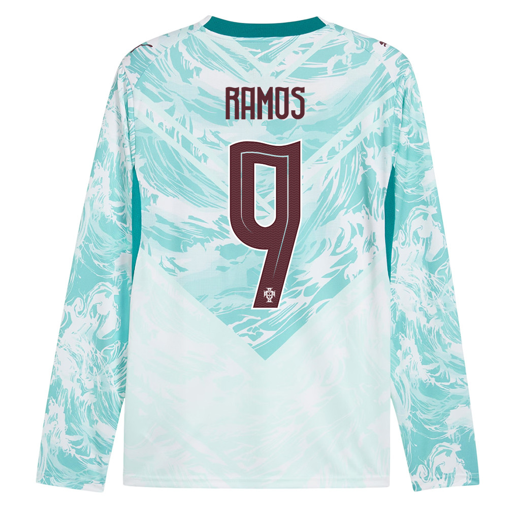 Gonçalo Ramos 9 Portugal National Team 2026 Away Long Sleeve Jersey - White - Jersey Teams