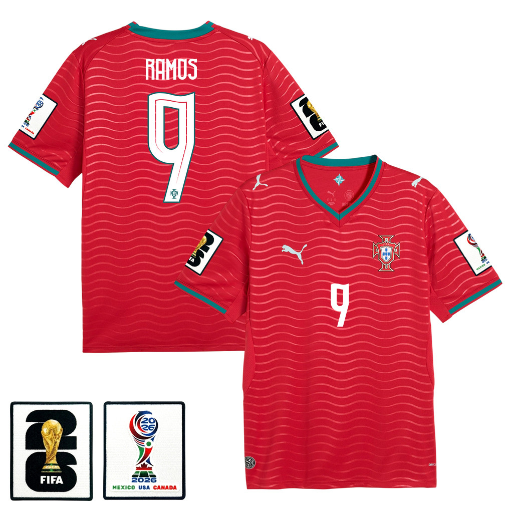 Gonçalo Ramos 9 Portugal National Team 2026 x World Cup Patch Home Jersey - Red, Men - Jersey Teams