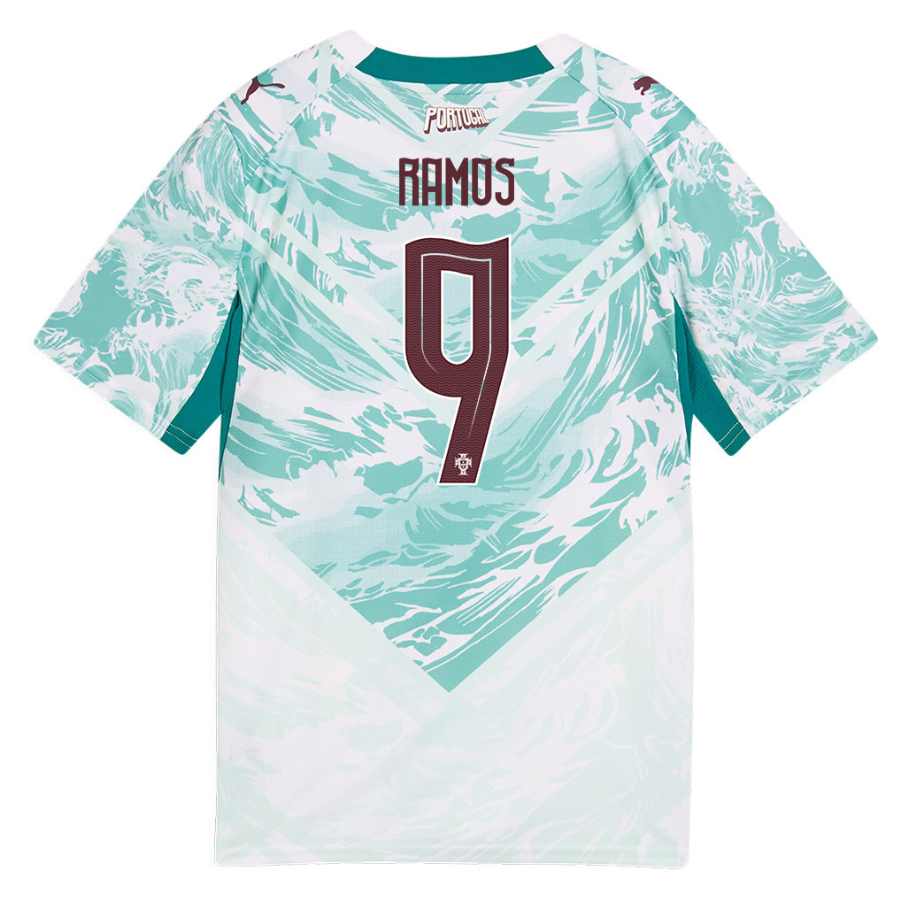 Gonçalo Ramos 9 Youth Portugal National Team 2026 Away Jersey - White - Jersey Teams