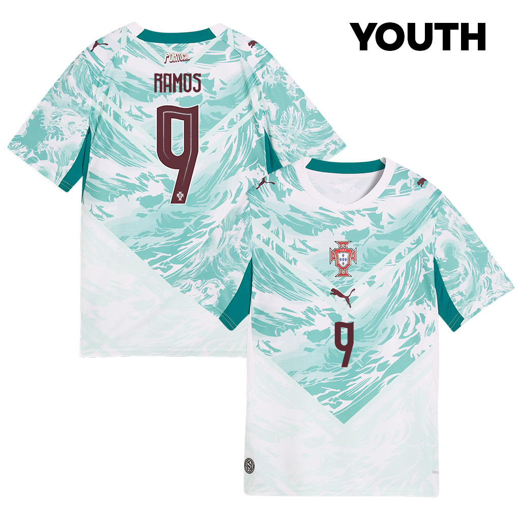 Gonçalo Ramos 9 Youth Portugal National Team 2026 Away Jersey - White - Jersey Teams