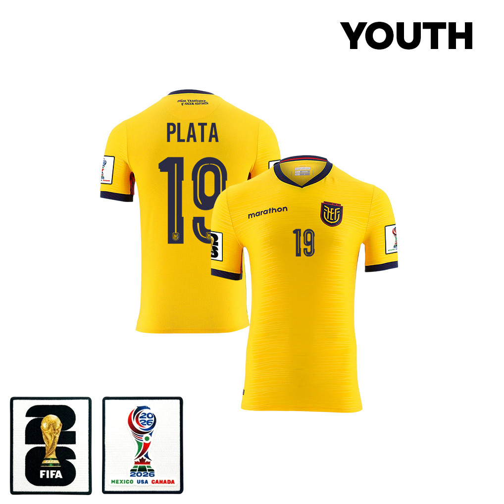 Gonzalo Plata 19 Youth Ecuador National Team 2026 Home Jersey - Yellow - Jersey Teams
