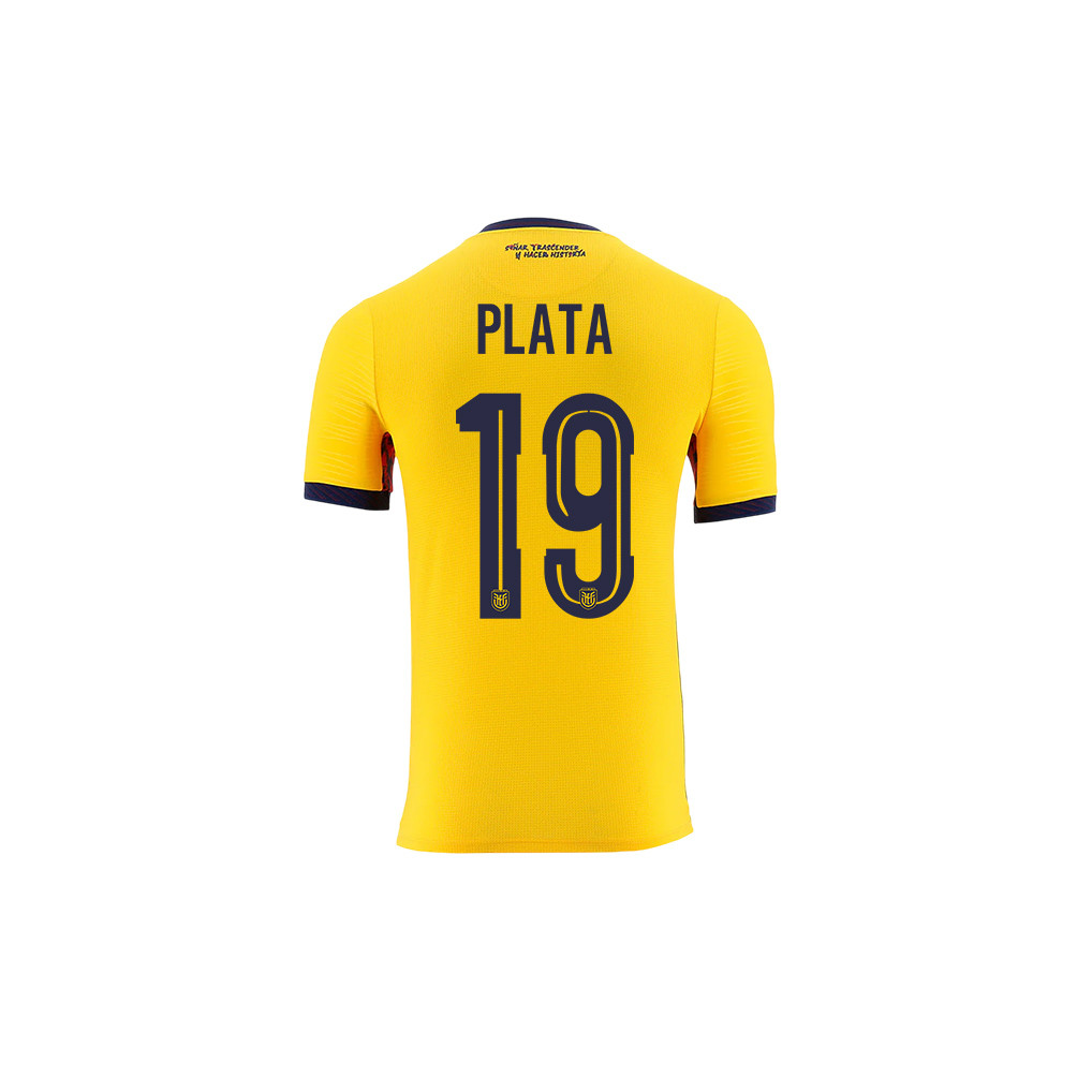 Gonzalo Plata 19 Youth Ecuador National Team 2026 Home Jersey - Yellow - Jersey Teams