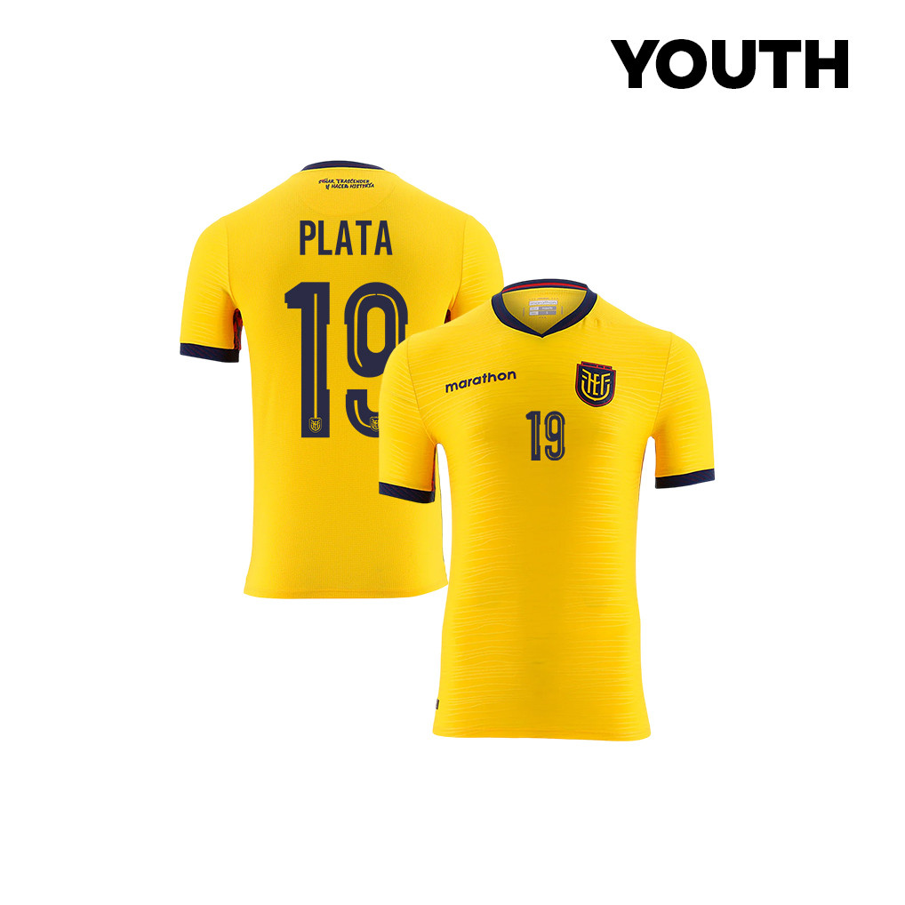 Gonzalo Plata 19 Youth Ecuador National Team 2026 Home Jersey - Yellow - Jersey Teams
