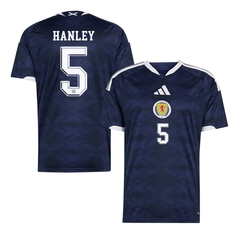 Grant Hanley 5 Scotland National Team 2026 Home Jersey - Navy, Men - Jersey Teams